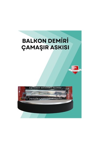 Kare Küpeşte Uyumlu Balkon Çamaşır Askısı 25x60 Cm Beyaz Pratik - Azoono5224-6629 Renkli Renkli