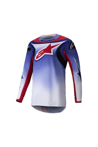 Alpinestars Fluid Wurx Kros Motosiklet Jerseyi Mavi Kırmızı