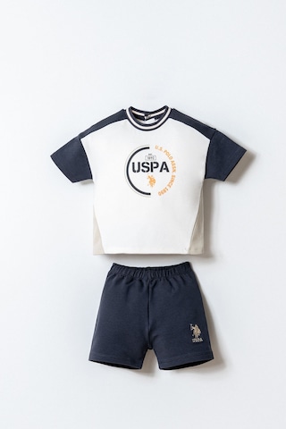 U.s. Polo Assn. Erkek Bebek Beyaz Şort Takım 5274-49938 Beyaz