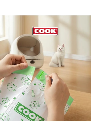 Cook - Akıllı Kedi Tuvaleti 20 Adet Atık Torbası Çöp Poşeti-petkit Purax, Pura Max,pura Max 2-zenon Smart X8624-ubpet C10 Pro Ve Ubpet C20-wero & Neutron Wero Wclb01-neutron Ntl-pw-65bw Neutron Nt-pw-06bw