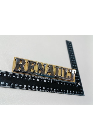Renault Clio 2 1998 2012 Uyumlu 175mm Renault Krom Bagaj Yazısı Tırnaklı Ve Bantlı