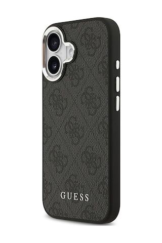 Apple Uyumlu iPhone 17 Kılıf Guess Lisanslı M-safe Özellikli 4g Klasik Yazı Logolu Kapak Siyah Siyah