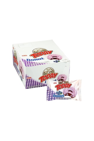 Today Donut Kek Yabanmersinli 35Gr. 24 Adet (1 Kutu)