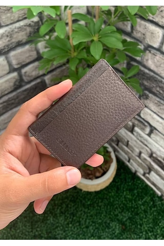 Guard Kahverengi Hakiki Deri Kartlık Erkek / Kadın P1169 Kahverengi