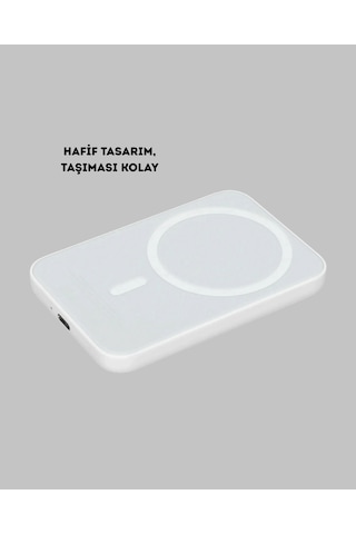 5000mah Manyetik Powerbank - Apple Uyumlu iPhone Serisi İçin Taşınabilir Kablosuz Şarj Cihazı