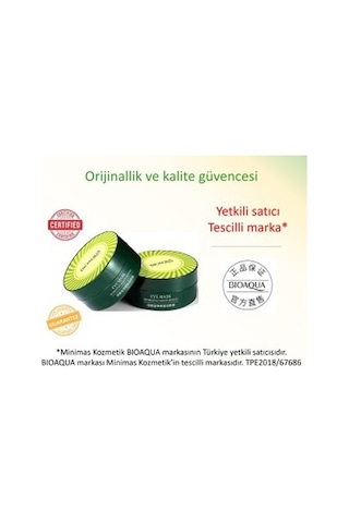 Bioaqua Yeşil Turmalin Kristal Kolajen Sıkılaştırıcı Göz Maskeler