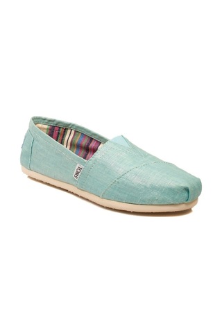Toms Bayan Espadril Turquoise Metallic Linen Su Yeşili