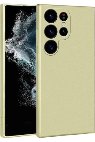 Galaxy S23 Ultra Kılıf Zore Premier Silikon Kapak Gold