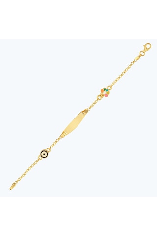 Altınbaş 22 Ayar Altın Çocuk Nazar Künye Bjrbl0022-25925 Renkli