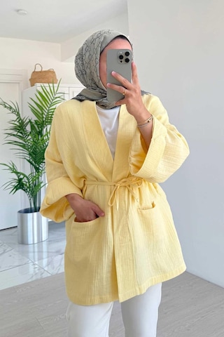 Müslin Kimono - Sarı Sarı