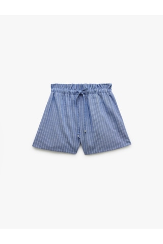 Koton Viskon Karışımlı Beli Bağcıklı Mini Boxer Şort Mavi Çizgili 5sak40047pw Mavi Çizgili Mavi