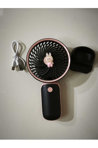Şarjlı Mini El Fanı Ve Masaüstü Fanı, Yüksek Hızlı Vantilatör, Güçlü Pervaneli Fan 2 Kademeli