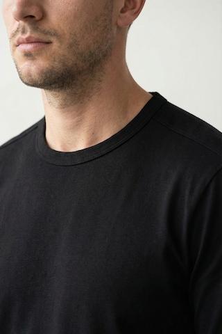 Elemge Pamuk Erkek Süprem Basic T-shirt Compact Penye Tok Kumaş Uzun Kollu Siyah Sporcu Tişört Body 2XL
