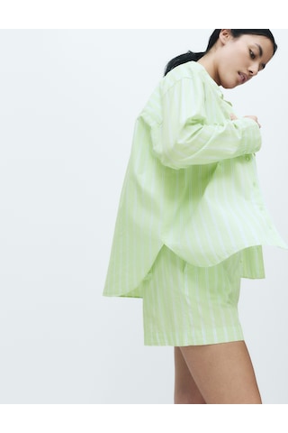 Marks & Spencer Çizgili Pijama Üstü T37003703T Yeşil