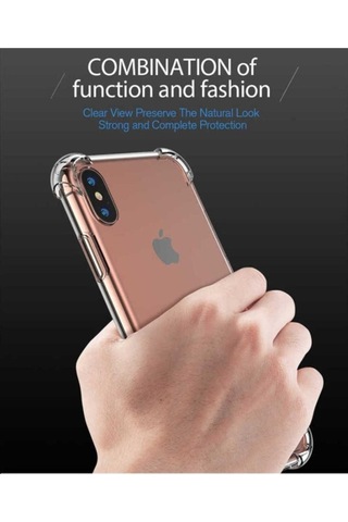 Apple Uyumlu iPhone X Kılıf Zore Nitro Anti Shock Silikon Renksiz