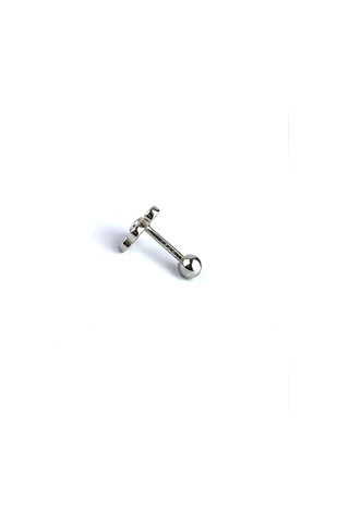 Zirkon Taş Detaylı 925 Ayar Gümüş Tragus Kıkırdak Piercing 39558926