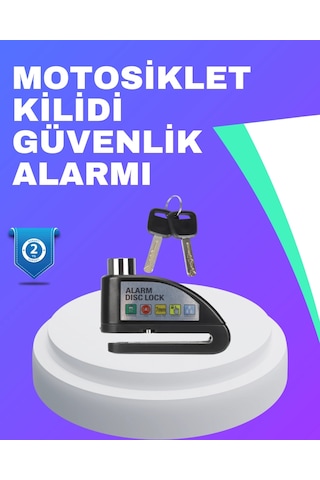 Su Geçirmez Alarm Disk Kilidi Motosiklet Scooter Bisiklet Güvenlik