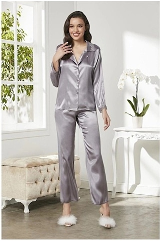 Pierre Cardin 6'lı Kaplı Midi Gecelik Sabahlık Set 6965 Royal Royal
