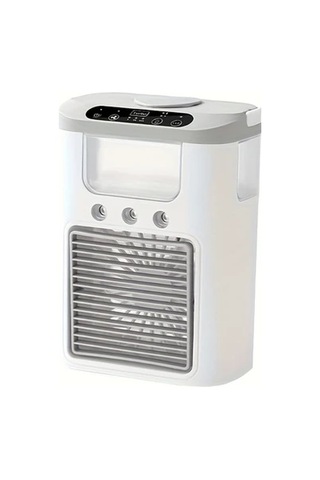 Motion003 Beyaz 3 Renk Secenekli Usb Nemlendirici Fan Tasinabilir Mini Sogutucu Ofis Seyahat Icin
