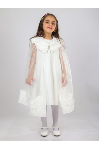 Xo Kids Kız Çocuk Elbise 6-10 Yaş 1619 Beyaz