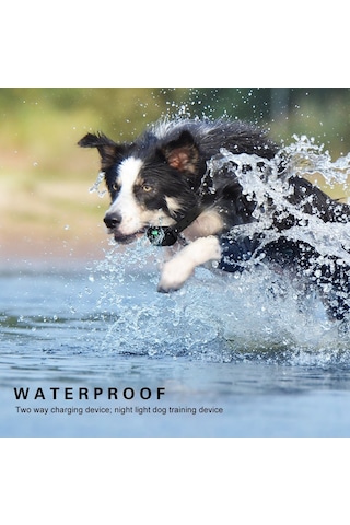Vkemall Ip67 Su Geçirmez Köpek Eğitimi Kolyesi - Şok, Titreşim, Işık Ve Ses Fonksiyonları İle 800 Metre Menzil, Şarj Edilebilir Siyah