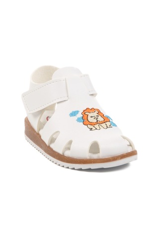Beyaz Cırtlı Hafif Unisex Çocuk Sandalet 17373 B Beyaz