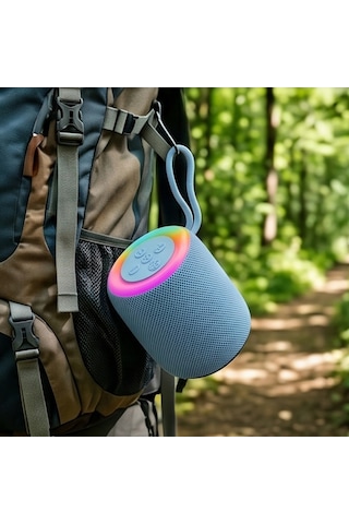 Bluetooth Hoparlör Kablosuz Taşınabilir Rgb Hoparlör Renkli Işıklı