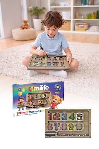Manyetik Labirent Montessori Matematik Oyunu Harfleri Öğreniyorum Eğitici Oyuncak 25 CM