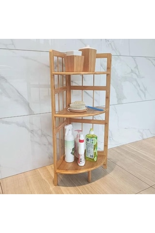Rossel Premium Bambu Köşeli Raf
