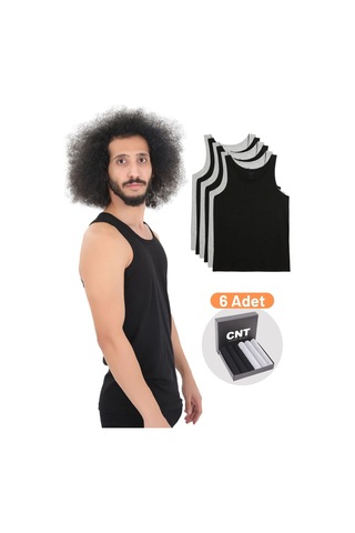 Cnt Erkek Atlet Pamuklu Basic 6'lı Premium Paket Karışık3 Karışık3