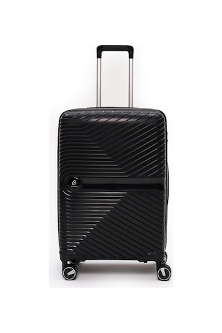 4 Lü Valiz Seti Elatae Exclusive Pro Polipropilen Kırılmaz Büyük - Orta - Kabin Boy Ve Makyaj Siyah 5239