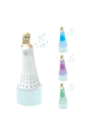 Masa Üstü Gece Lambası Ve Frozen Hoparlör Beyaz