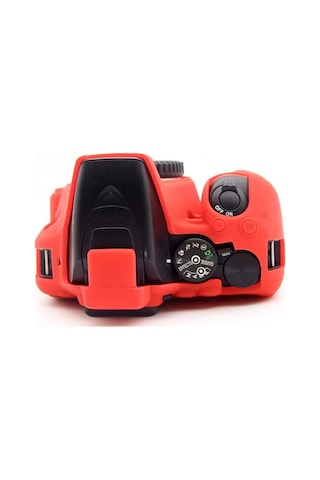 Sanger Silikon Kılıf Nikon D3500 Uyumlu Kırmızı