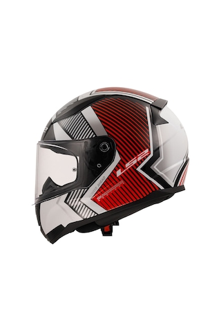 Ls2 Rapid 2 Extra Kapalı Kask Beyaz - Kırmızı