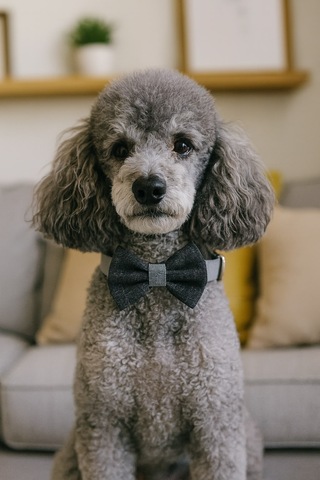 Ayarlanabilir Kedi Köpek Papyonu - Füme Ekose L