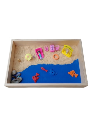 Eğitici Ahşap Kum Tepsisi Büyük