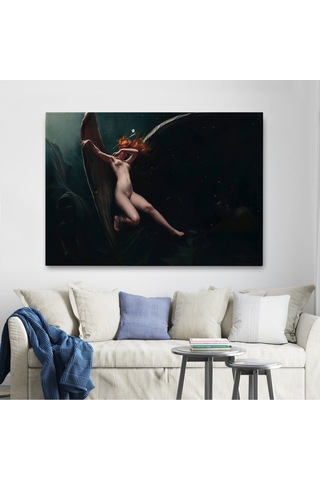 Yıldızlı Gökyüzü Altında Bir Peri Kanvas Tablo, Klasik Sanat Kanvas Tablo-5383 70 X 100