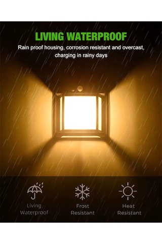 Fithome Or-228 Hareket Sensörlü Su Geçirmez Solar Bahçe Aydınlatma Duvar Lambası 1