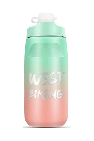 Batı Bisiklet 620ml Bisiklet Su Şişesi Taşınabilir Açık Bisiklet Su Bardağı, Renk: Yeşil Pembe Degrade Diğer