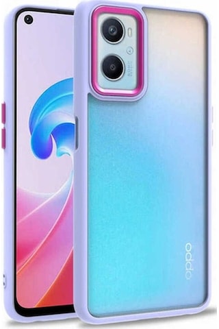 Oppo A76 Kılıf Zore Flora Kapak Lila