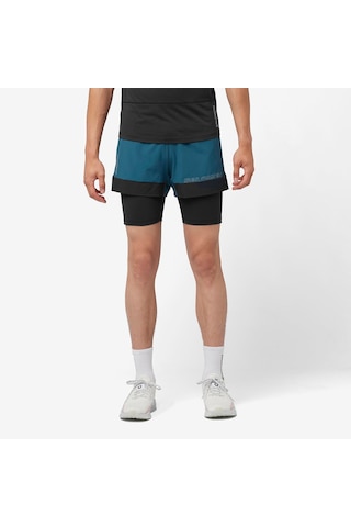 Salomon Cross 2ın1 Erkek Koşu Şortu Deep Dıve Lc2197500 Mavi