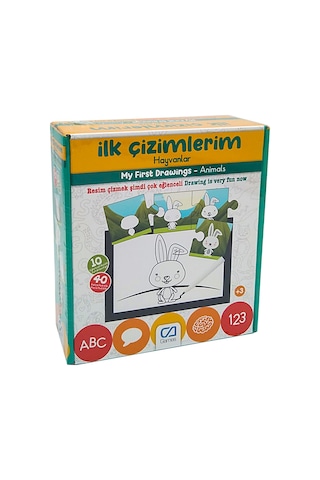 Çocuk Puzzle 40 Parça İlk Çizimlerim Hayvanlar - Mavi Su Dünyası