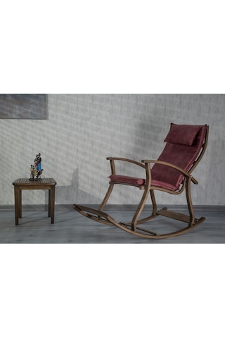 Emideco Ahşap Demonte Sallanır Sandalye Gül Kurusu