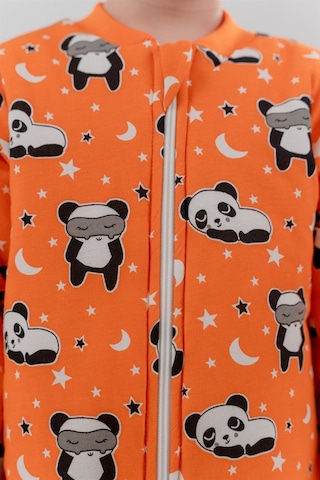 Kız Erkek Çocuk Kalın Elyaf Dolgulu 2.5 Tog Desenli Uyku Tulumu-turuncu Turuncu