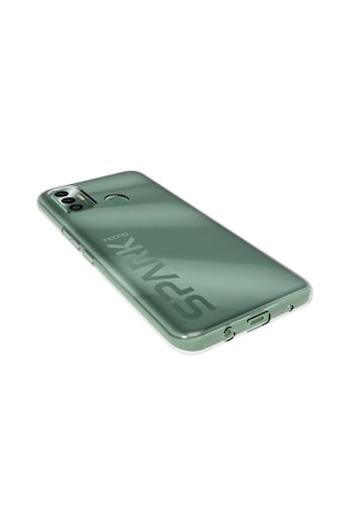 Zore Tecno Spark 7t Kılıf Süper Silikon Kapak - Renksiz Renksiz