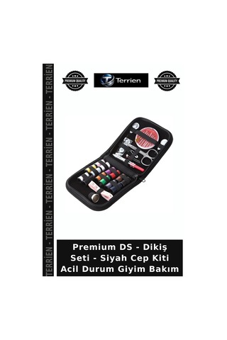 Premium Ds - Dikiş Seti - Siyah Cep Kiti Acil Durum Giyim Bakım
