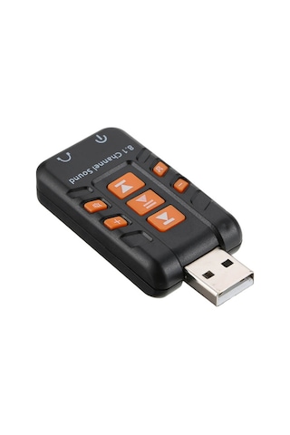 Wozlo 8.1 USB Virtual Sound 3D Ses Kartı - Usb Harici Ses Kartı Chipli