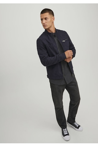 Jack & Jones Suni Deri Ceket 12147218 Jet Black Lacivert - Siyah