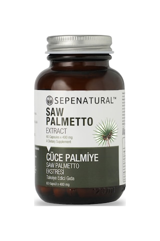 Sepe Natural ﻿Saw Palmetto Cüce Palmiye Ekstresi 400 MG 60 Kapsül