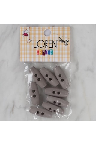 Loren Crafts Gri 8 Li Çoban Düğmesi - 61